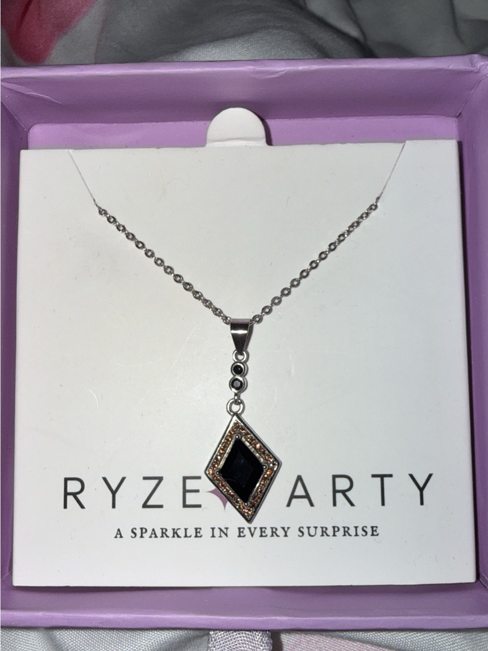 Black Onyx & Latte CZ sterling silver
